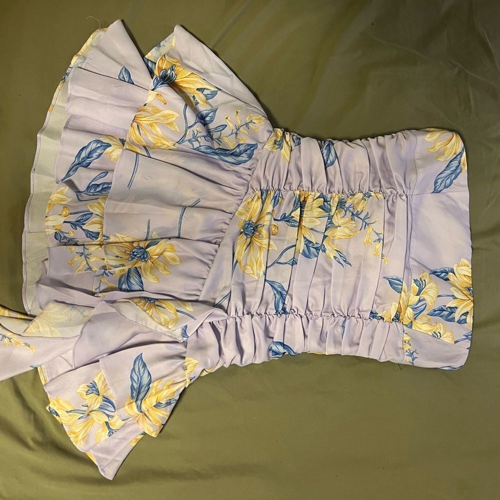 Peppermayo Floral Lilac Mini Dress - Picture 2 of 4